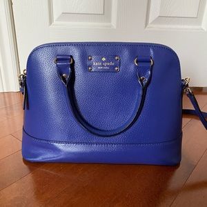 Kate Spade Royal Blue Patterson Dome Satchel Purse